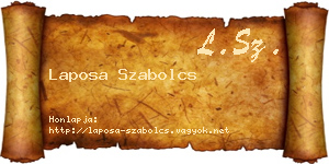 Laposa Szabolcs névjegykártya