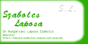 szabolcs laposa business card